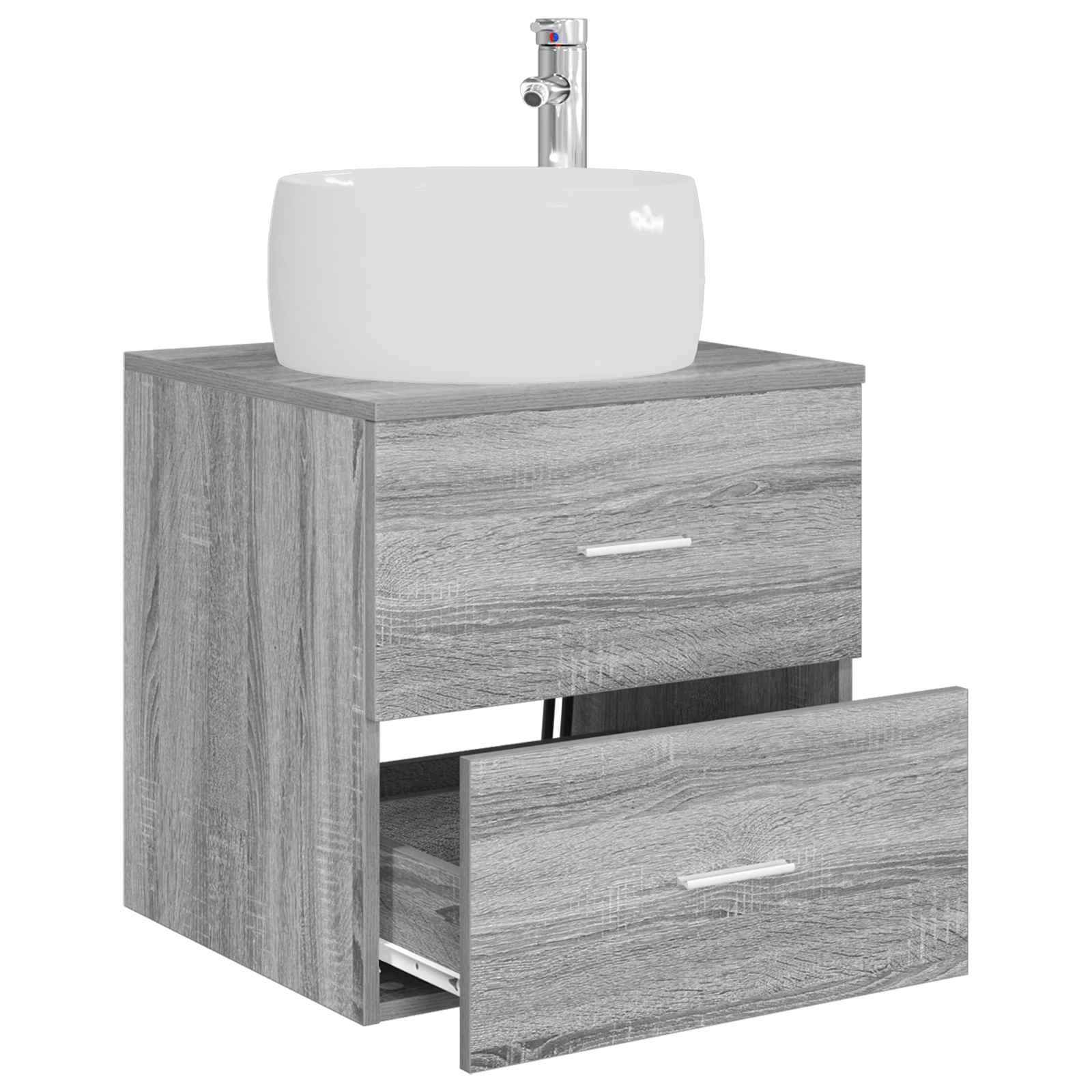 Επιτοίχια Λεκάνη Έπιπλο Γκρι Sonoma 49,5 x 44,5 x 66 εκ - Pakobazaar