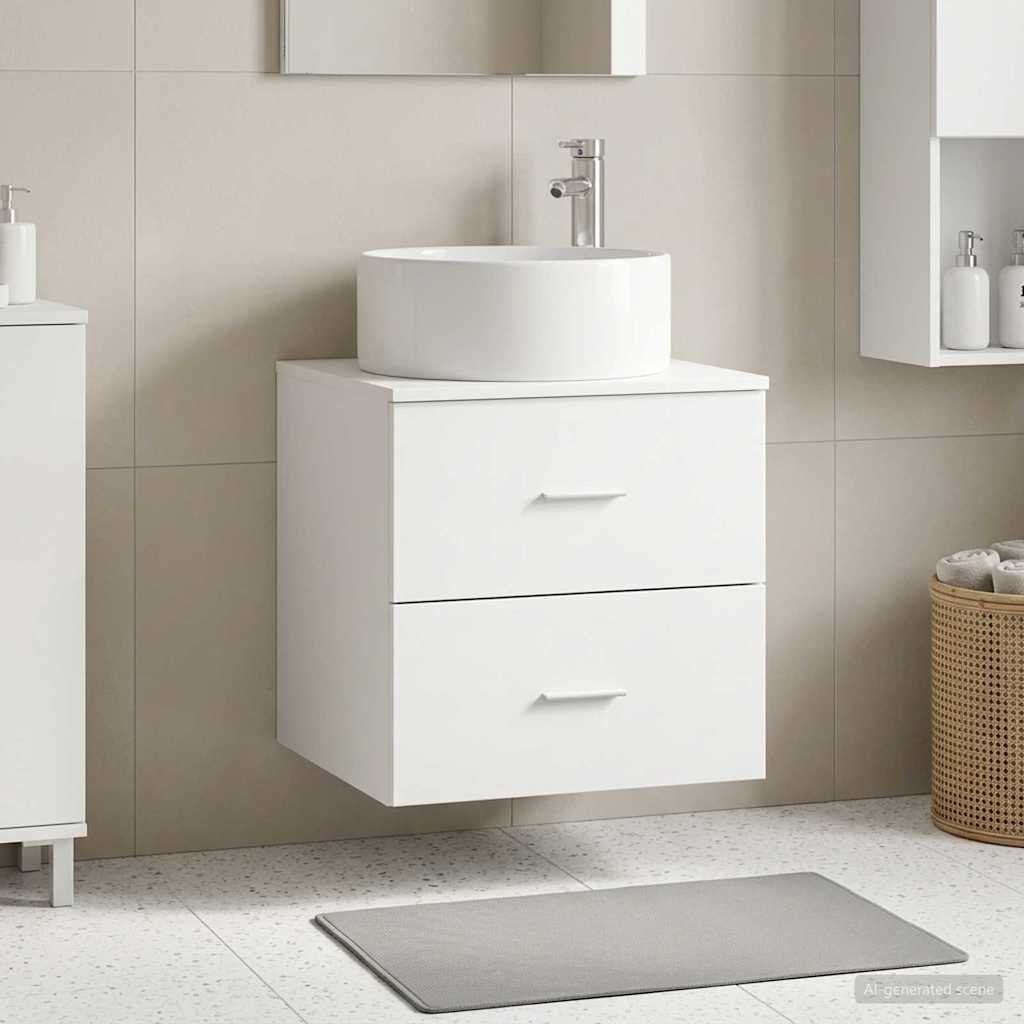 Επιτοίχια Λεκάνη Έπιπλο Λευκό 49,5 x 44,5 x 65,5 εκ - Pakobazaar