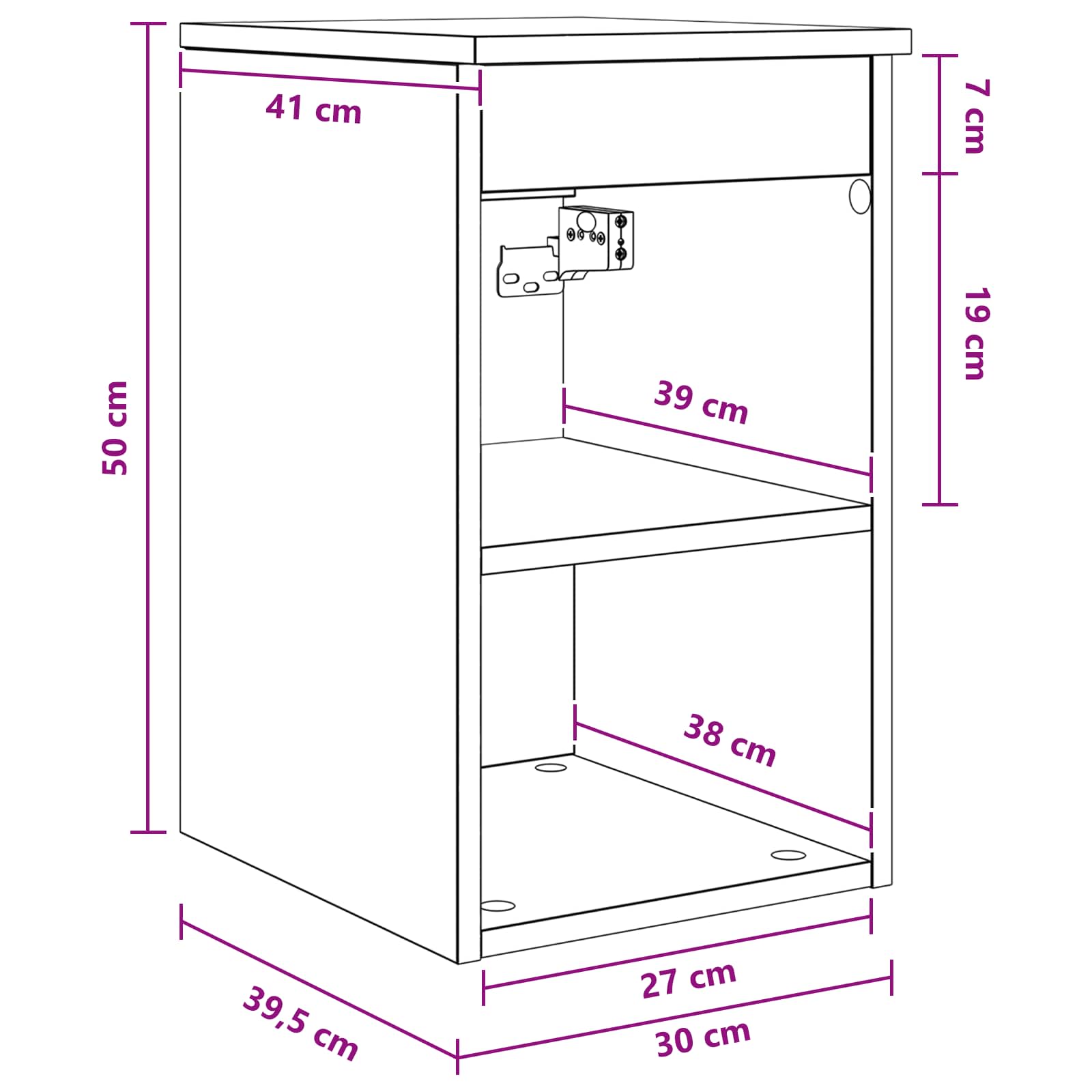 Ντουλάπι Μπάνιου Ενδιάμεσο Sonoma Δρυς 30 x 35 x 50 εκ. - Pakobazaar