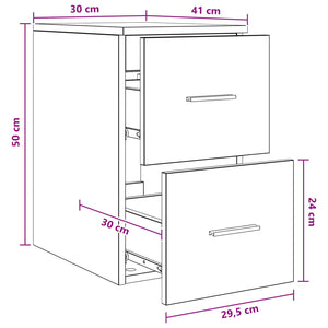 Ντουλάπι Μπάνιου Ενδιάμεσο Γκρι Sonoma 30 x 41 x 50 εκ. - Pakobazaar