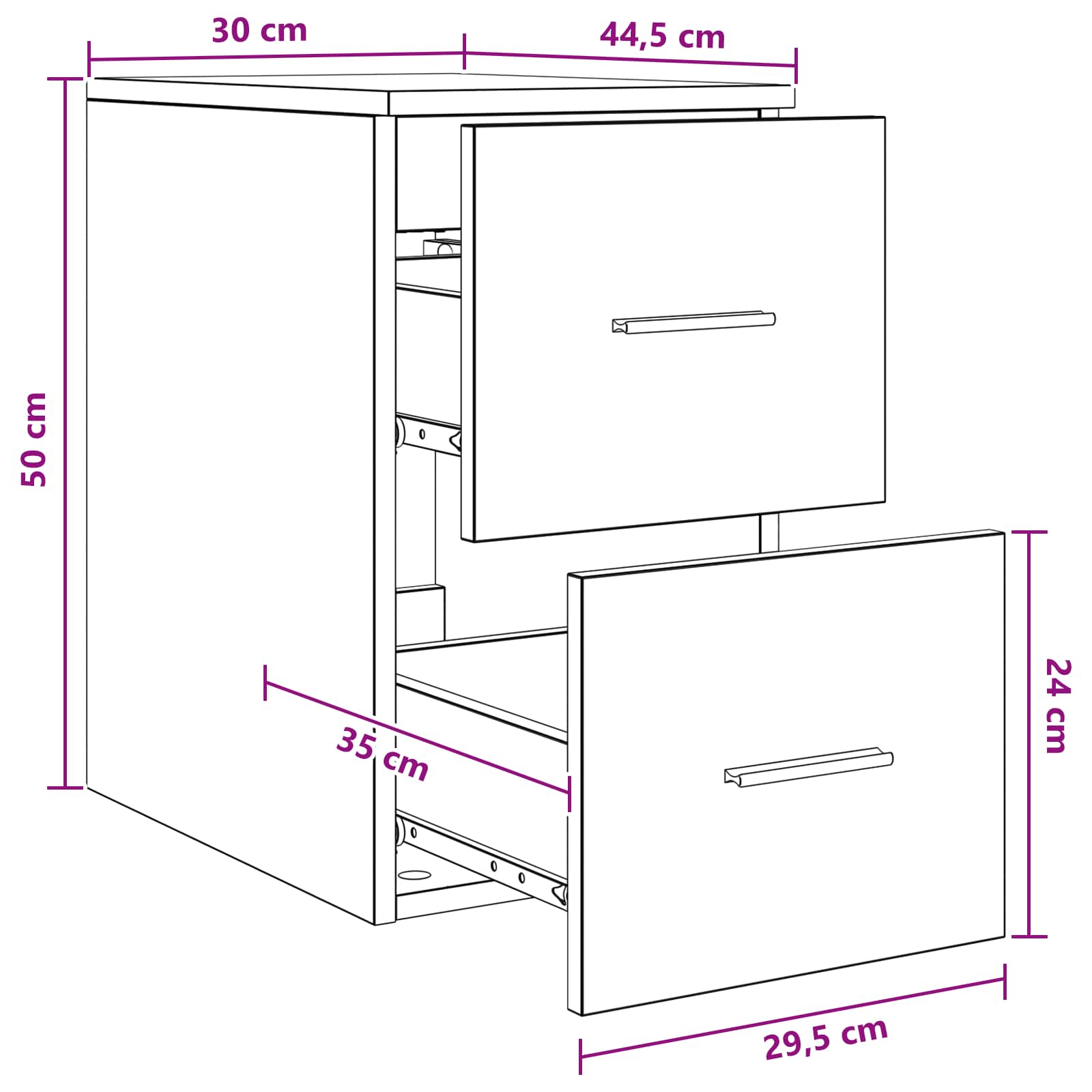 Ντουλάπι Μπάνιου Ενδιάμεσο Sonoma Δρυς 30 x 44,5 x 50 εκ. - Pakobazaar
