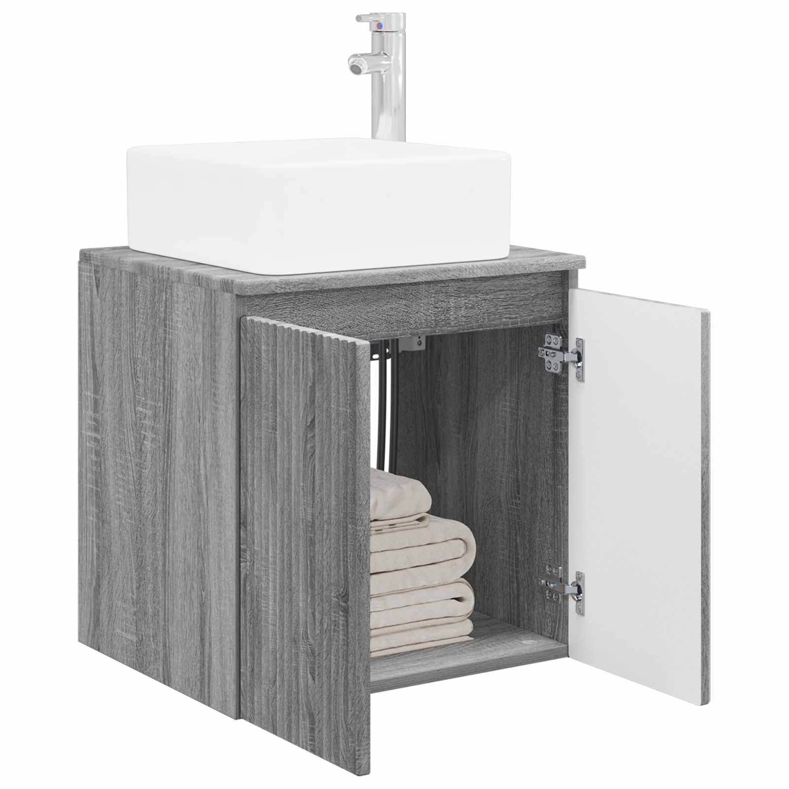 Επιτοίχια Λεκάνη Έπιπλο Γκρι Sonoma 53 x 35 x 63 εκ - Pakobazaar