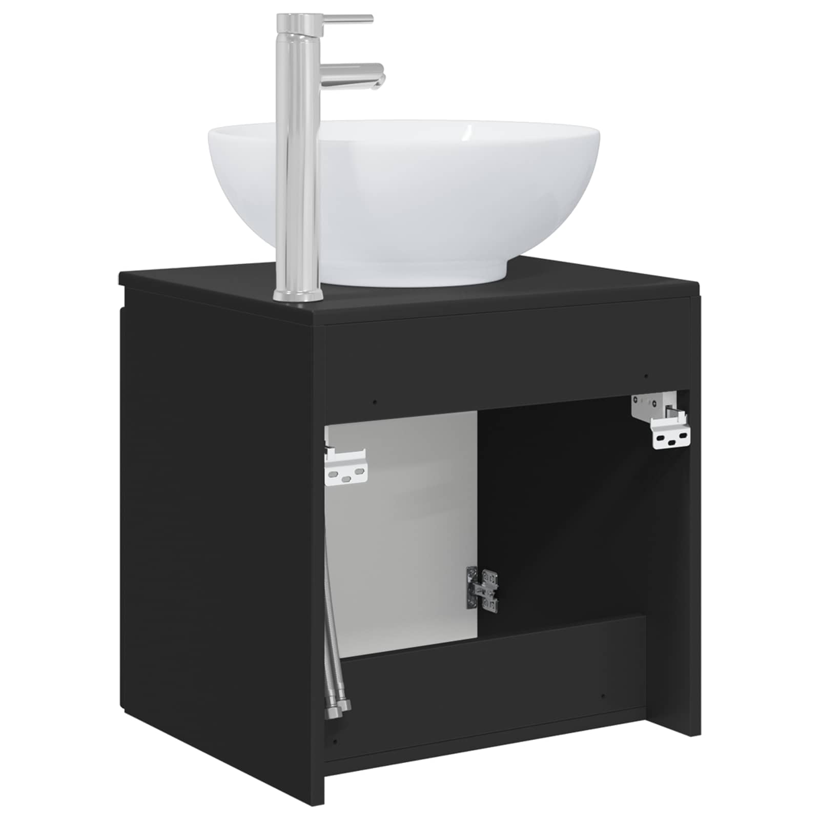 Επιτοίχια Λεκάνη Έπιπλο Μαύρο 49,5 x 44,5 x 65 εκ - Pakobazaar