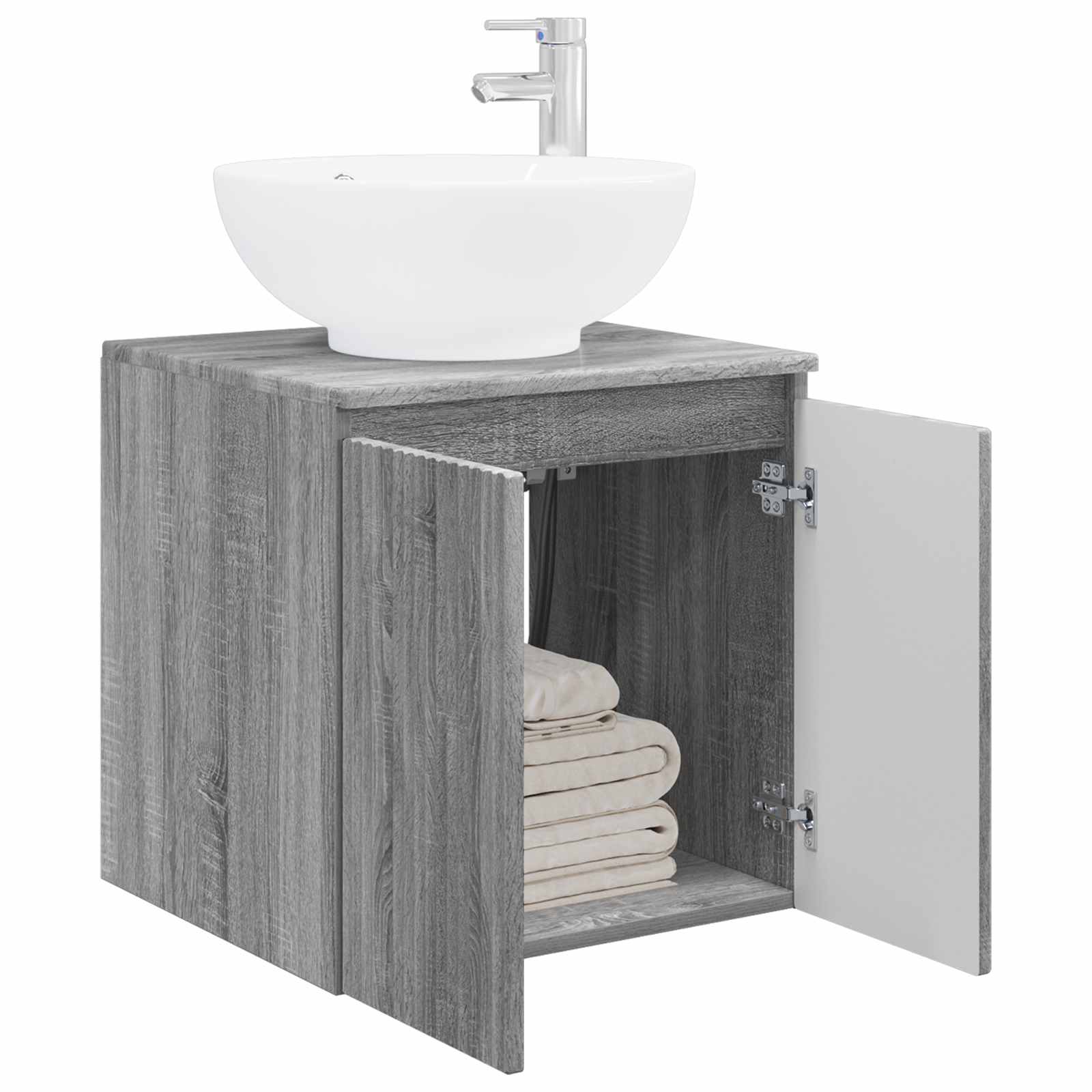 Επιτοίχια Λεκάνη Έπιπλο Γκρι Sonoma 49,5 x 44,5 x 65 εκ - Pakobazaar