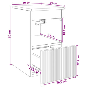 Ντουλάπι Μπάνιου Γκρι Σκυροδέματος 30 x 35 x 50 εκ. - Pakobazaar