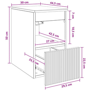 Ντουλάπι Μπάνιου Γκρι Σκυροδέματος 30 x 44,5 x 50 εκ. - Pakobazaar
