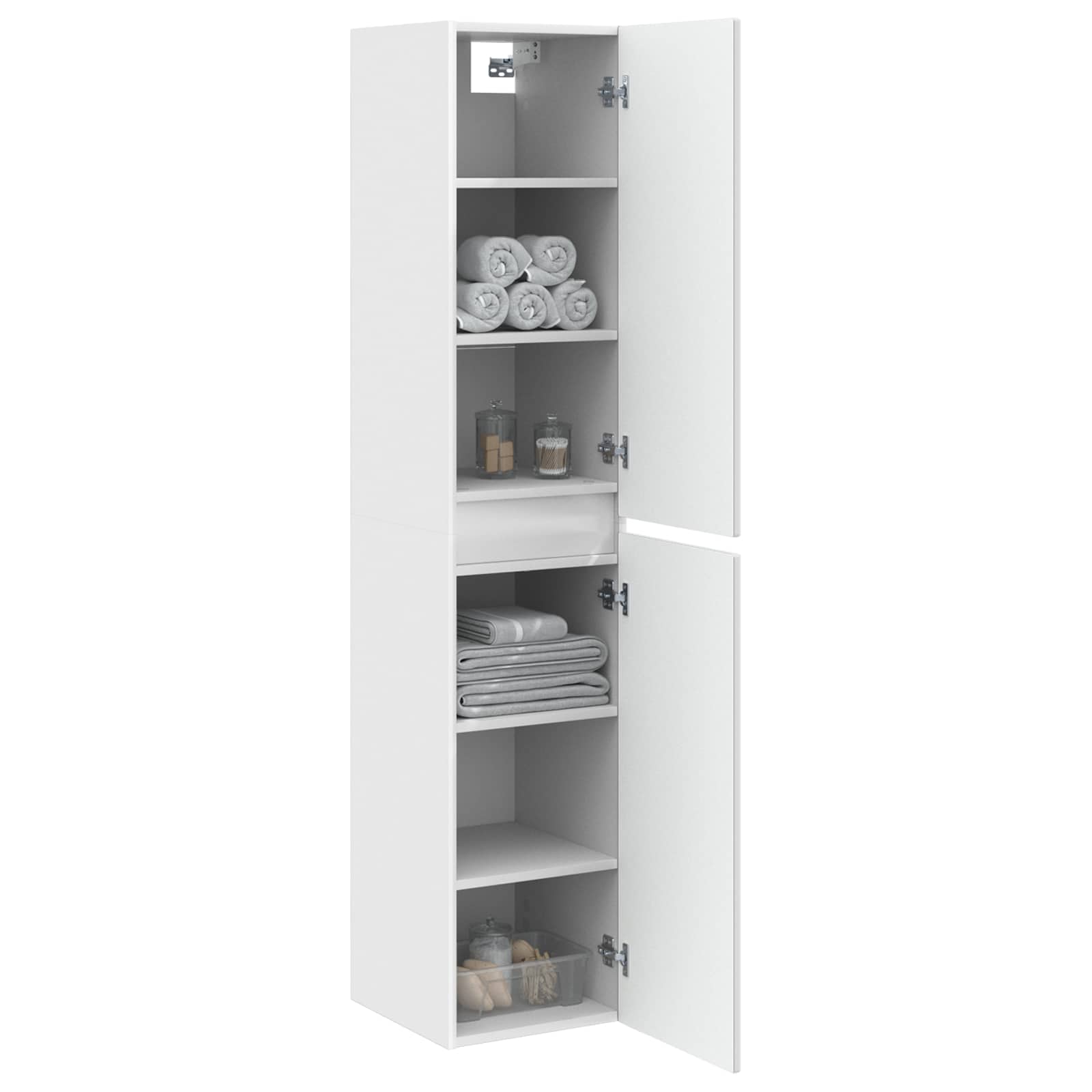 Τοίχου Ντουλάπα Μπάνιου Λευκό 33 x 34,5 x 160 εκ - Pakobazaar