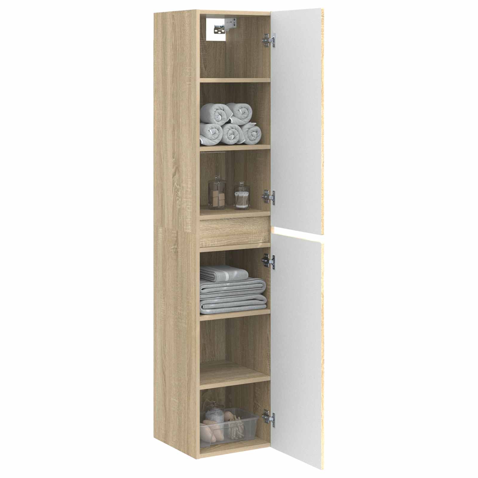 Τοίχου Ντουλάπα Μπάνιου Sonoma Δρυς 33 x 34,5 x 160 εκ - Pakobazaar