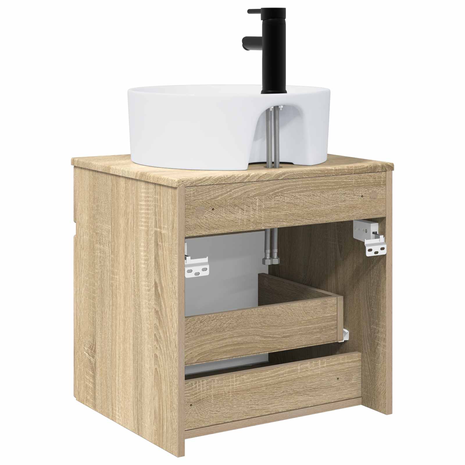 Επιτοίχιος νιπτήρας βανίλιας Sonoma Δρυς 49 x 44,5 x 65 εκ - Pakobazaar