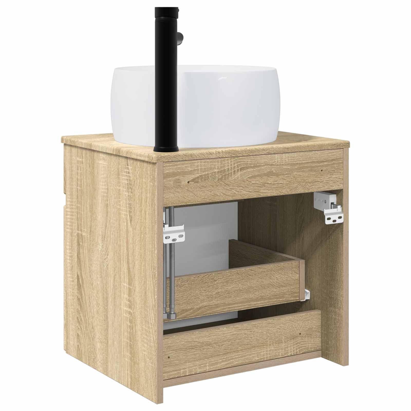 Επιτοίχιος νιπτήρας βανίλιας Sonoma Δρυς 49 x 44,5 x 66 εκ - Pakobazaar