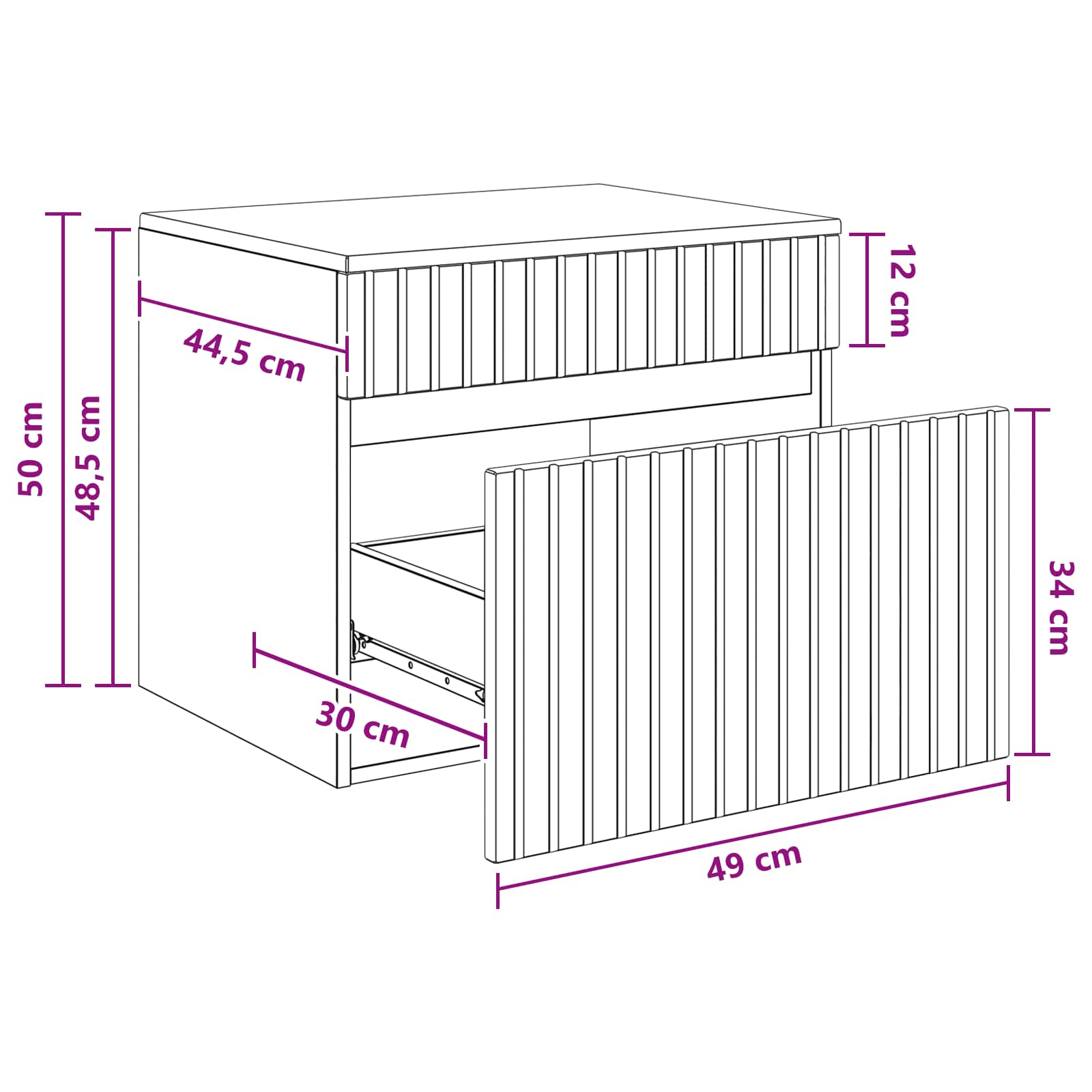 Τοίχου Ντουλάπα Μπάνιου Γκρι Sonoma 59 x 44,5 x 50 εκ - Pakobazaar