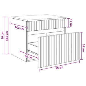 Τοίχου Ντουλάπα Μπάνιου Artisan Δρυς 59 x 44,5 x 50 εκ - Pakobazaar