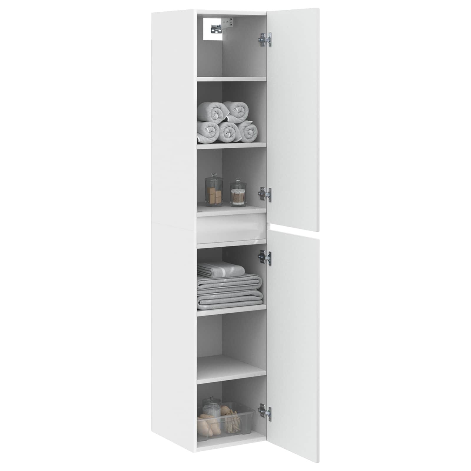 Τοίχου Ντουλάπα Μπάνιου Λευκό 33 x 34,5 x 160 εκ - Pakobazaar
