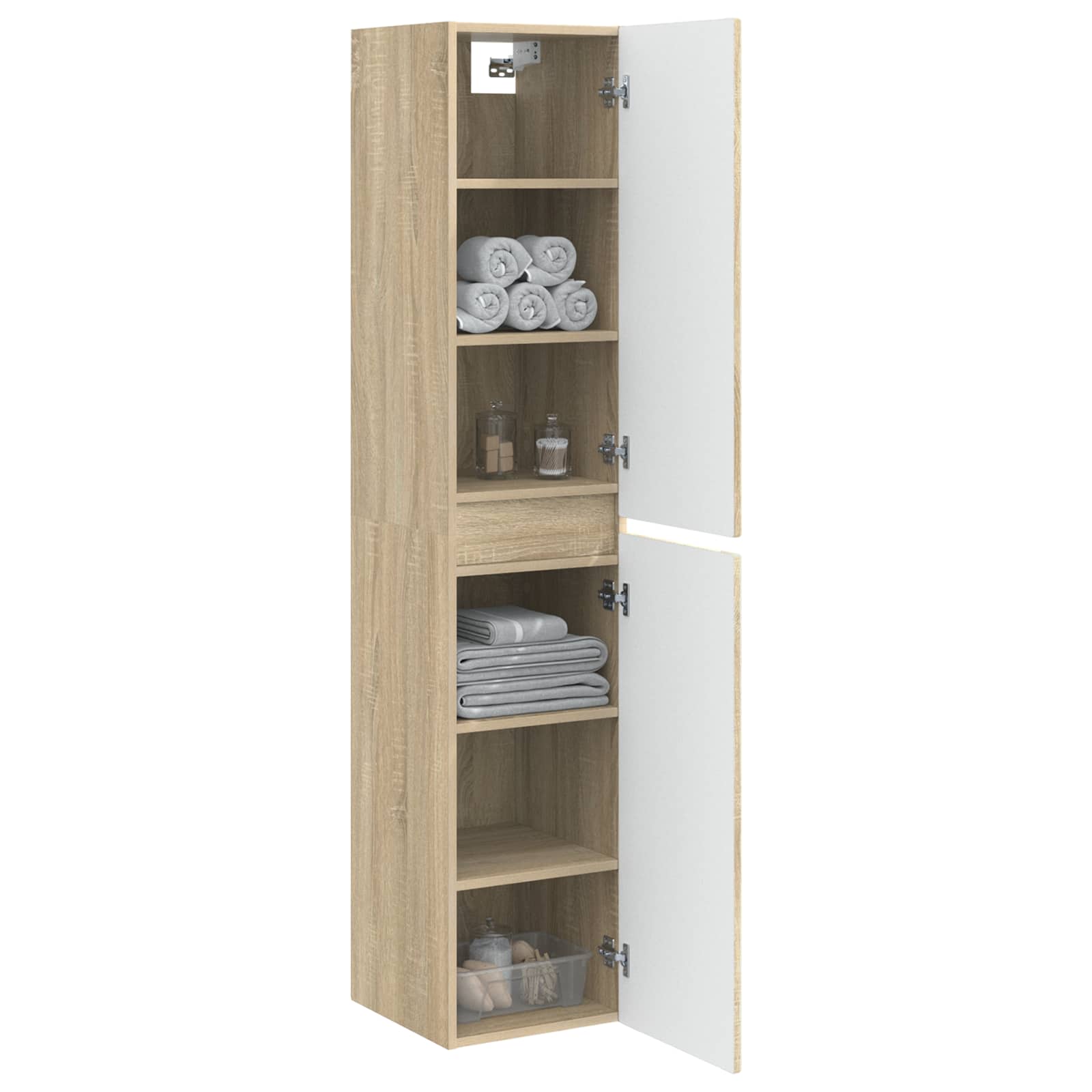 Τοίχου Ντουλάπα Μπάνιου Sonoma Δρυς 33 x 34,5 x 160 εκ - Pakobazaar