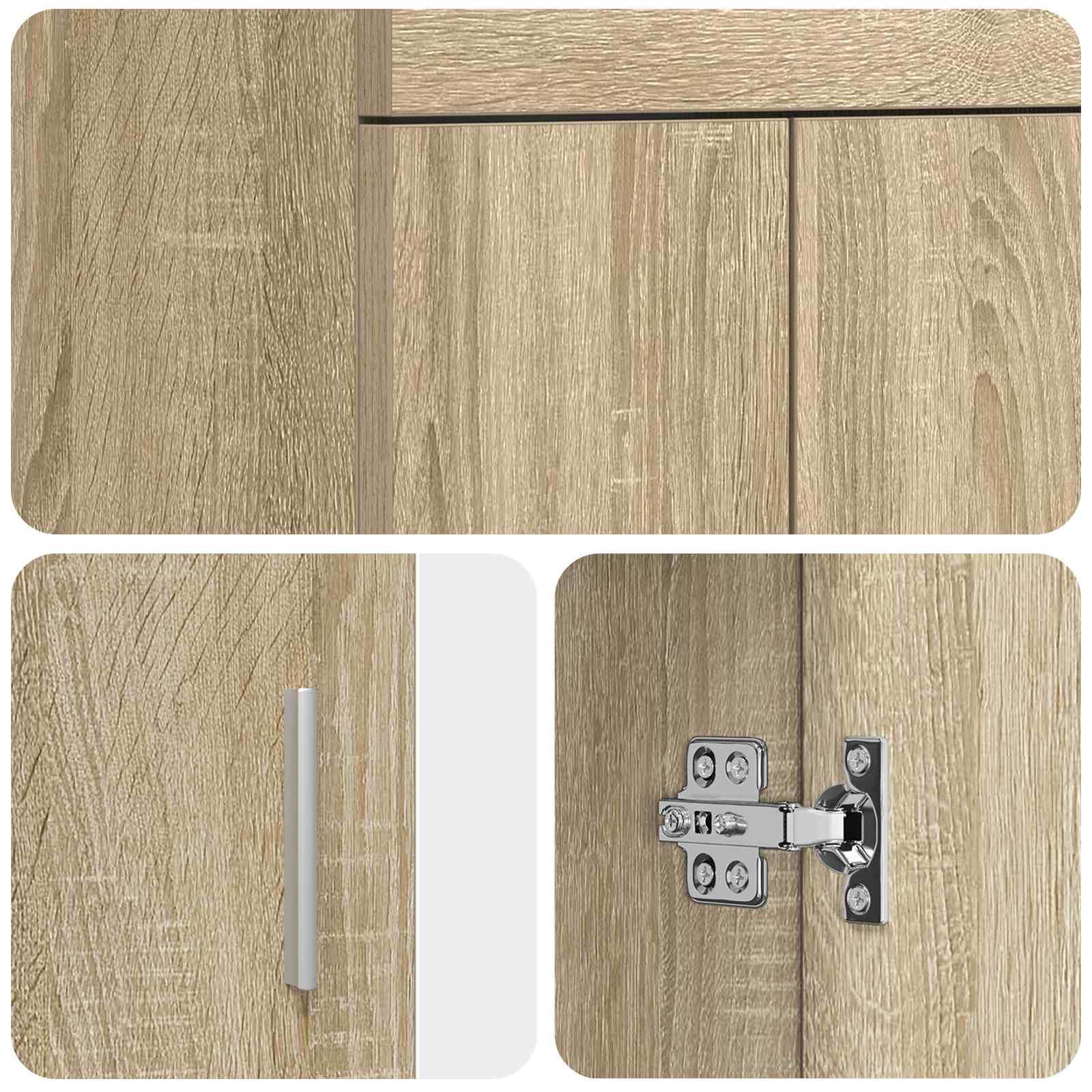 Καθρέφτης μπάνιου με νιπτήρα Sonoma Δρυς 42 x 40 x 84,5 εκ - Pakobazaar