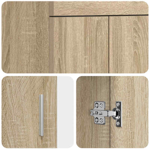 Καθρέφτης μπάνιου με νιπτήρα Sonoma Δρυς 42 x 40 x 84,5 εκ - Pakobazaar