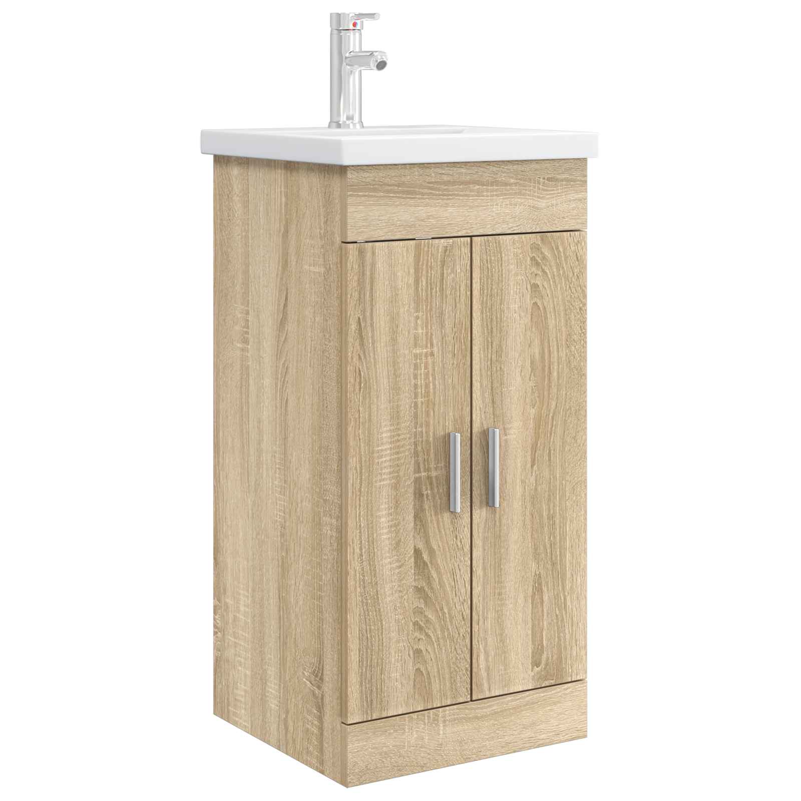 Καθρέφτης μπάνιου με νιπτήρα Sonoma Δρυς 42 x 40 x 84,5 εκ - Pakobazaar