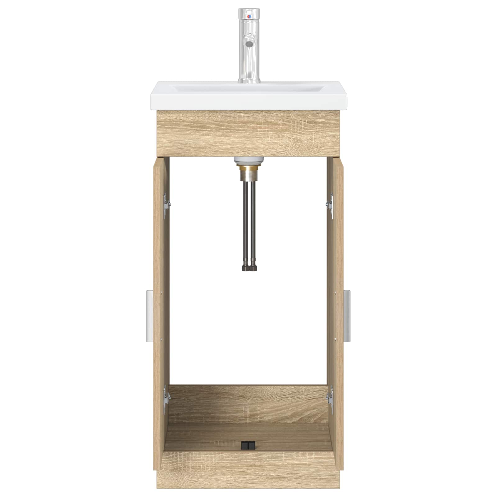 Καθρέφτης μπάνιου με νιπτήρα Sonoma Δρυς 42 x 40 x 84,5 εκ - Pakobazaar