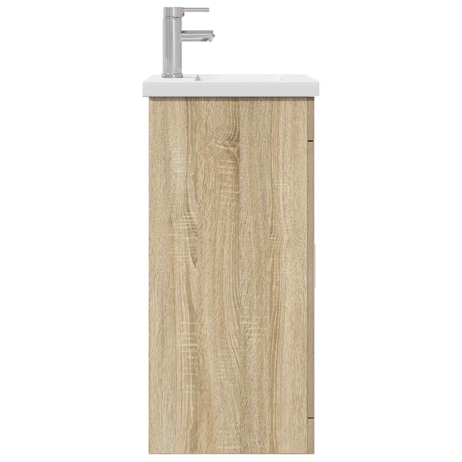Καθρέφτης μπάνιου με νιπτήρα Sonoma Δρυς 42 x 40 x 84,5 εκ - Pakobazaar