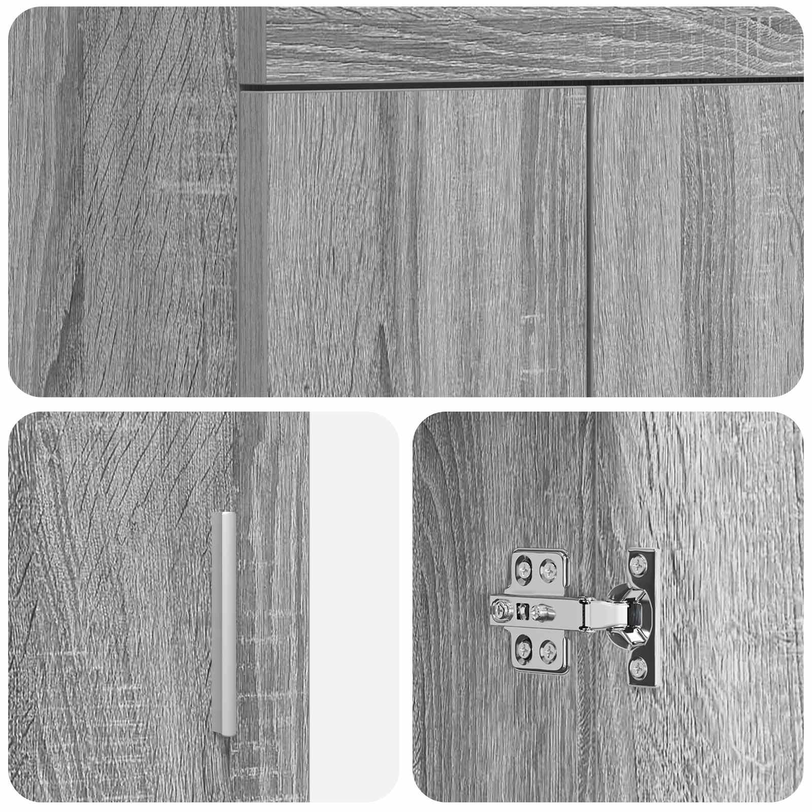 Καθρέφτης μπάνιου με νιπτήρα Γκρι Sonoma 42 x 40 x 84,5 εκ - Pakobazaar