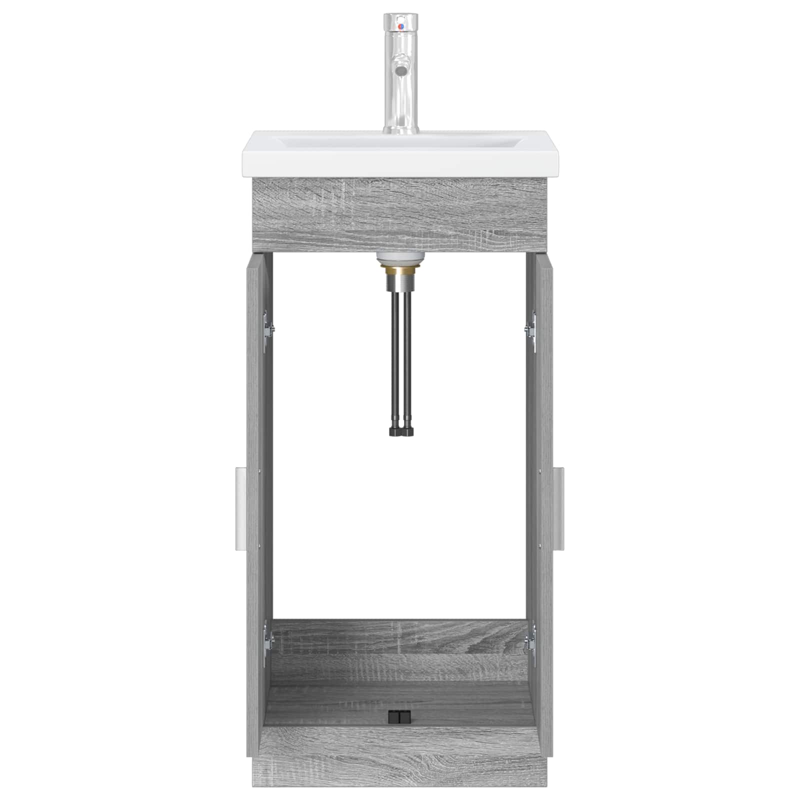 Καθρέφτης μπάνιου με νιπτήρα Γκρι Sonoma 42 x 40 x 84,5 εκ - Pakobazaar
