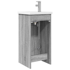 Καθρέφτης μπάνιου με νιπτήρα Γκρι Sonoma 42 x 40 x 84,5 εκ - Pakobazaar