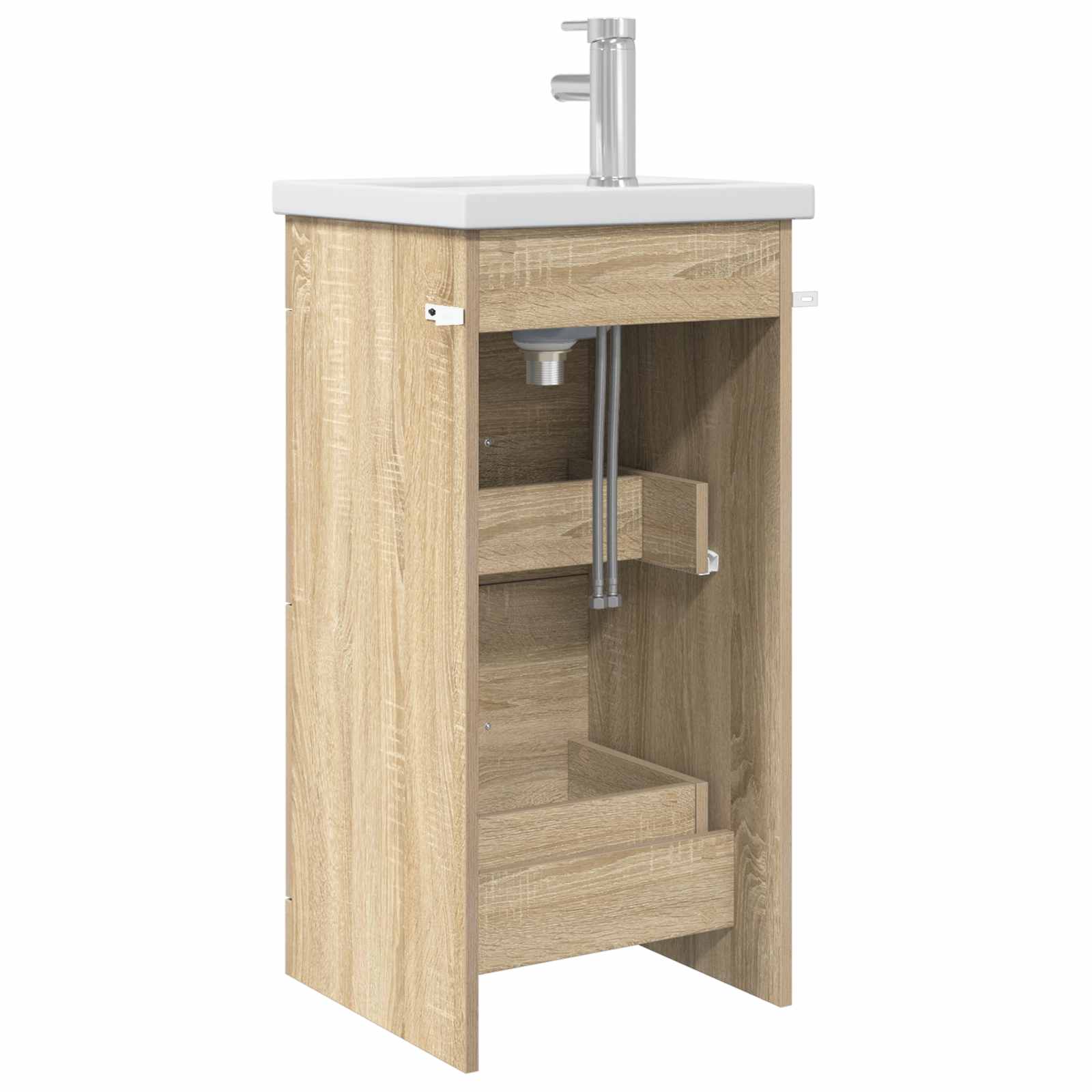 Καθρέφτης μπάνιου με νιπτήρα Sonoma Δρυς 42 x 40 x 84,5 εκ - Pakobazaar
