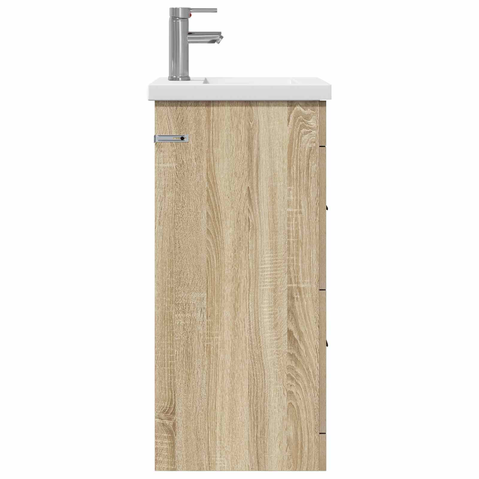 Καθρέφτης μπάνιου με νιπτήρα Sonoma Δρυς 42 x 40 x 84,5 εκ - Pakobazaar
