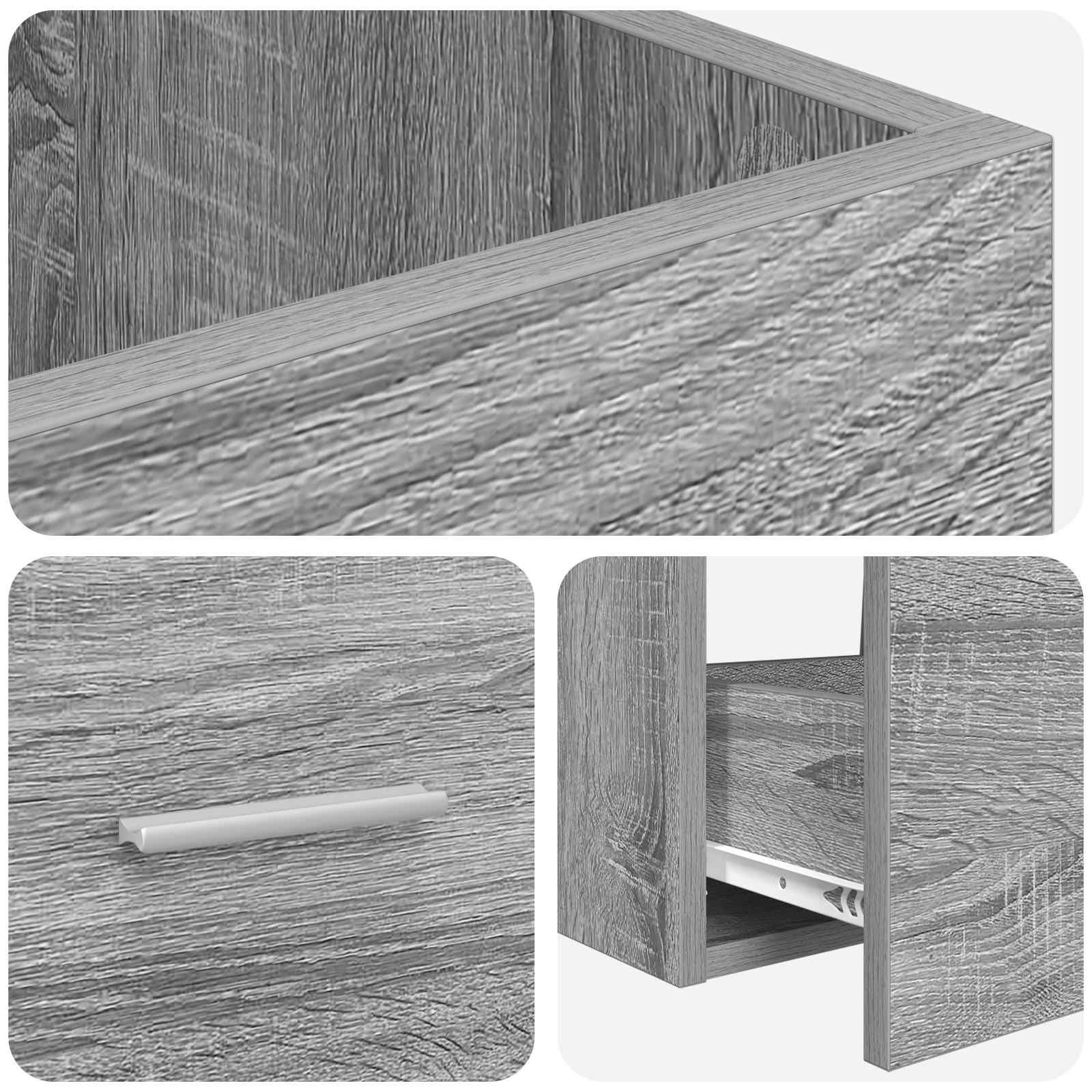 Καθρέφτης μπάνιου με νιπτήρα Γκρι Sonoma 42 x 40 x 84,5 εκ - Pakobazaar