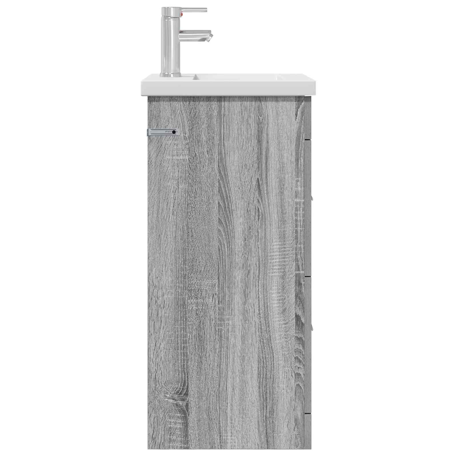 Καθρέφτης μπάνιου με νιπτήρα Γκρι Sonoma 42 x 40 x 84,5 εκ - Pakobazaar