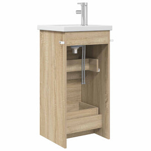 Καθρέφτης μπάνιου με νιπτήρα Sonoma Δρυς 42 x 40 x 84,5 εκ - Pakobazaar