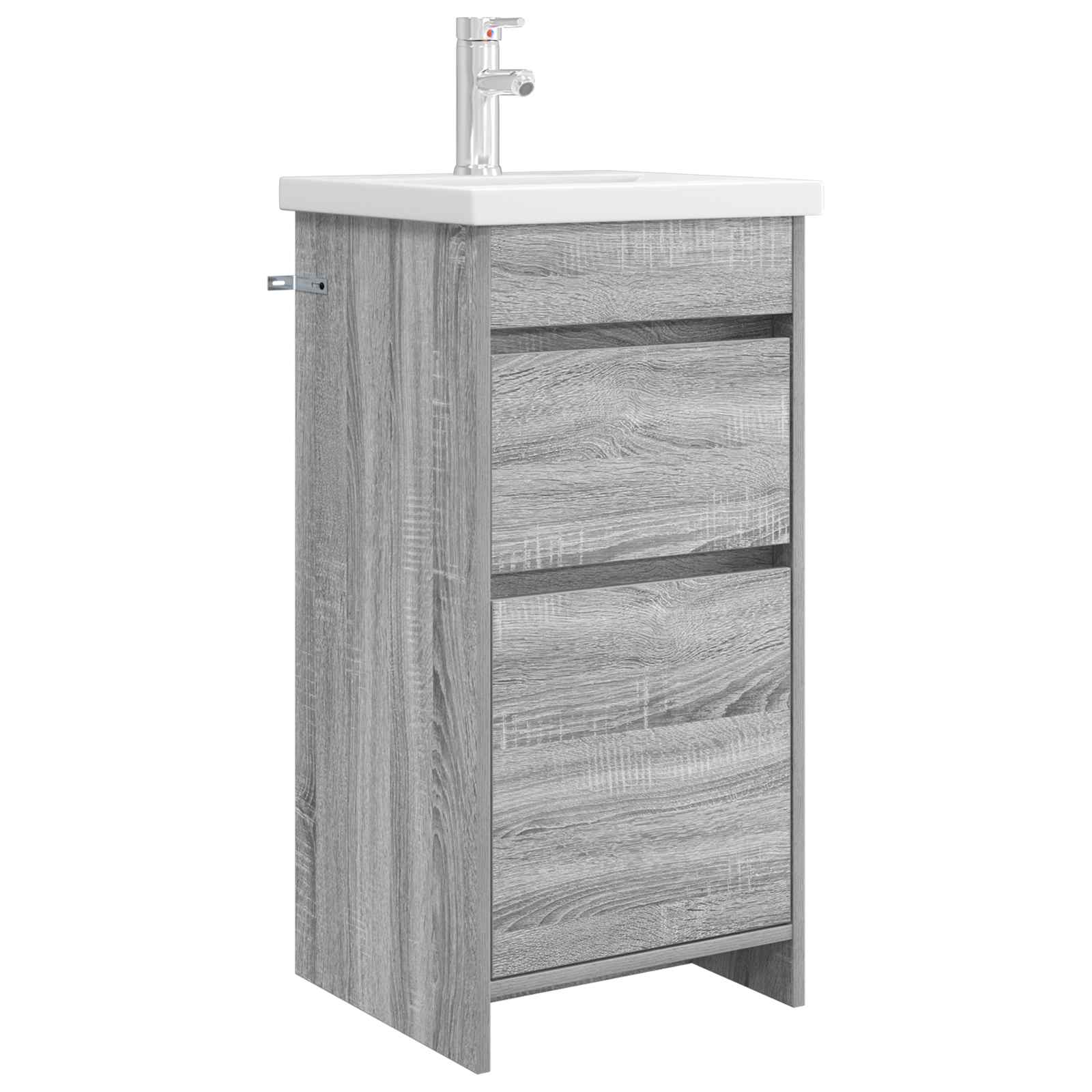Καθρέφτης μπάνιου με νιπτήρα Γκρι Sonoma 42 x 40 x 84,5 εκ - Pakobazaar