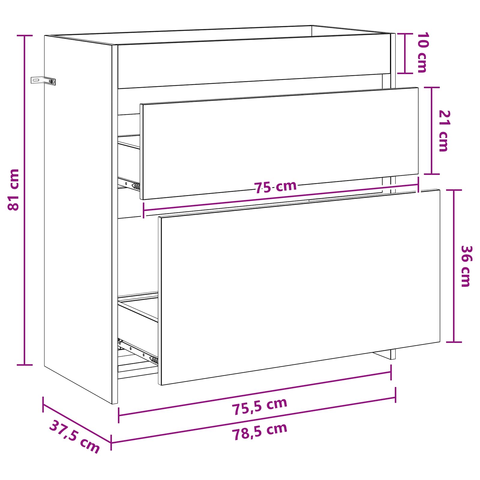 Ντουλάπι Κάτω από τον Νιπτήρα Artisan Δρυς 78,5 x 37,5 x 81 εκ - Pakobazaar