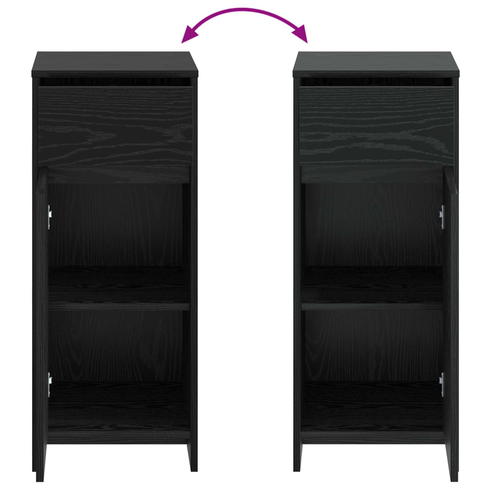Ντουλάπι Μπάνιου Μαύρη Δρυς 35 x 36,5 x 85 εκ. - Pakobazaar