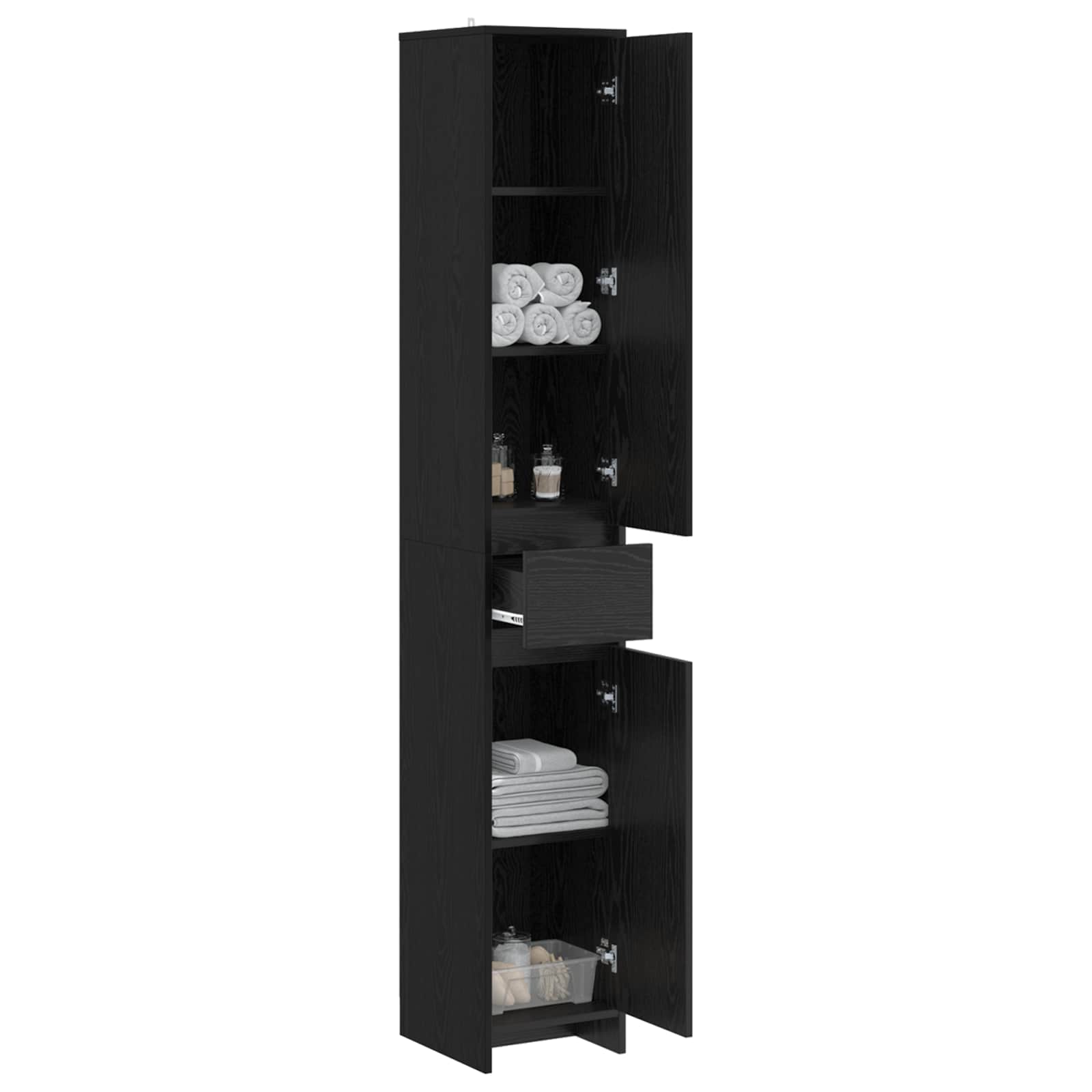 Ντουλάπι Μπάνιου Μαύρη Δρυς 30 x 33 x 190 εκ. - Pakobazaar