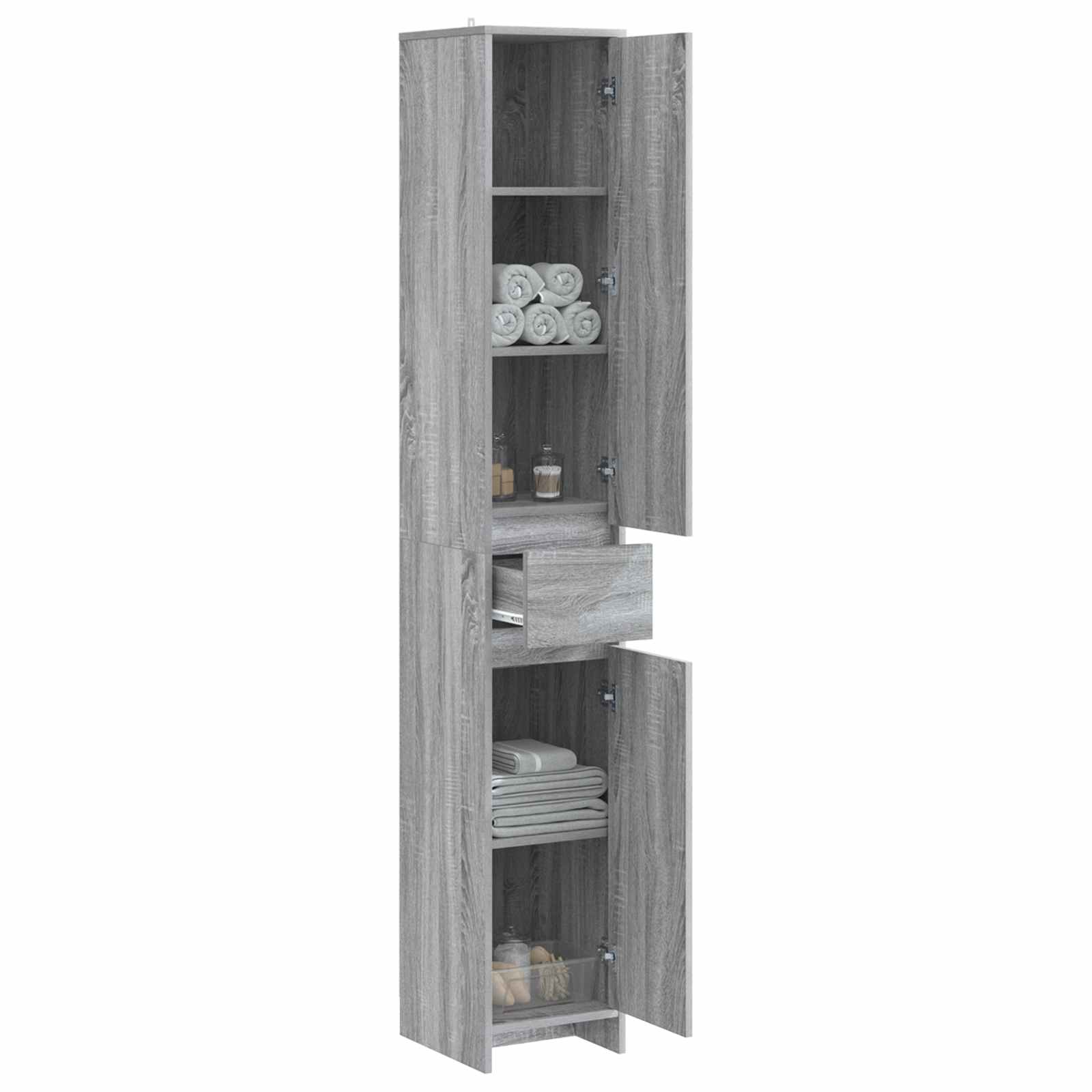 Ντουλάπι Μπάνιου Γκρι Sonoma 30 x 33 x 190 εκ. - Pakobazaar