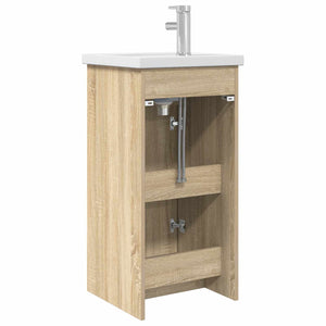 Καθρέφτης μπάνιου με νιπτήρα Sonoma Δρυς 42 x 40 x 84,5 εκ - Pakobazaar