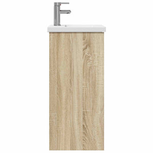 Καθρέφτης μπάνιου με νιπτήρα Sonoma Δρυς 42 x 40 x 84,5 εκ - Pakobazaar