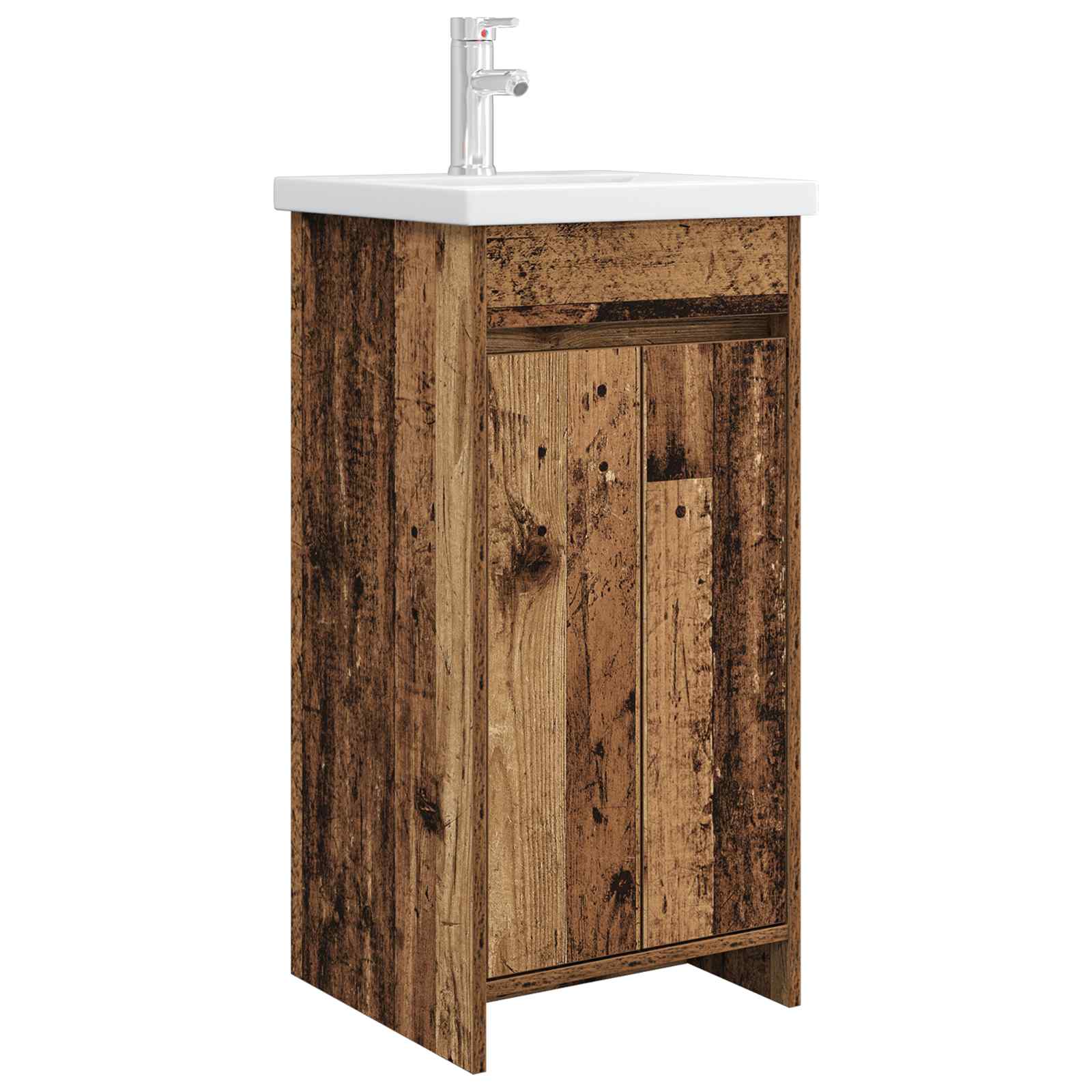 Καθρέφτης μπάνιου με νιπτήρα Παλαιωμένο ξύλο 42 x 40 x 84,5 εκ - Pakobazaar