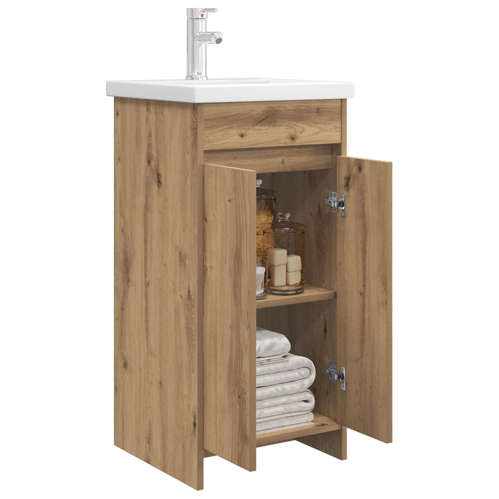 Καθρέφτης μπάνιου με νιπτήρα Artisan Δρυς 42 x 40 x 84,5 εκ - Pakobazaar