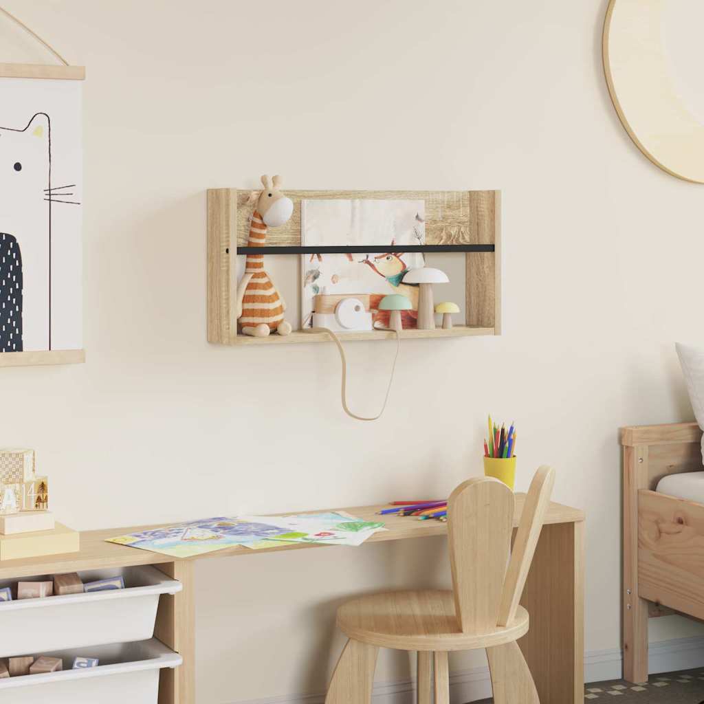 Ράφι Περιοδικών Δρύς Sonoma 60 x 12 x 30 εκ Επεξεργασμένο ξύλο