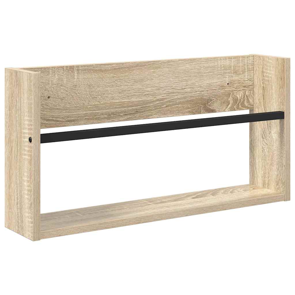 Ράφι Περιοδικών με ράφι 2 pcs Δρύς Sonoma 60 x 12 x 30 εκ - Pakobazaar