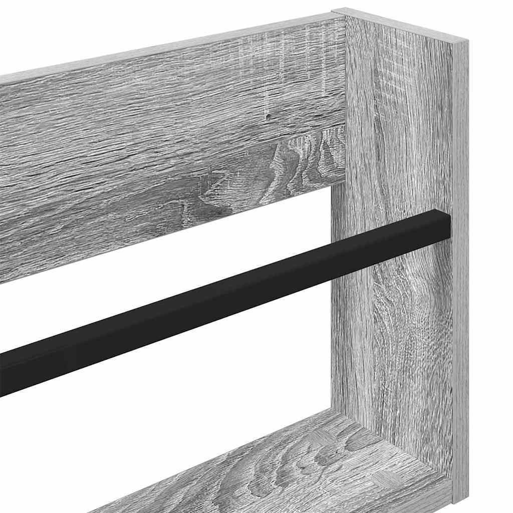 Ράφι Περιοδικών με ράφι 2 pcs Γκρίζο Σονομα 60 x 12 x 30 εκ