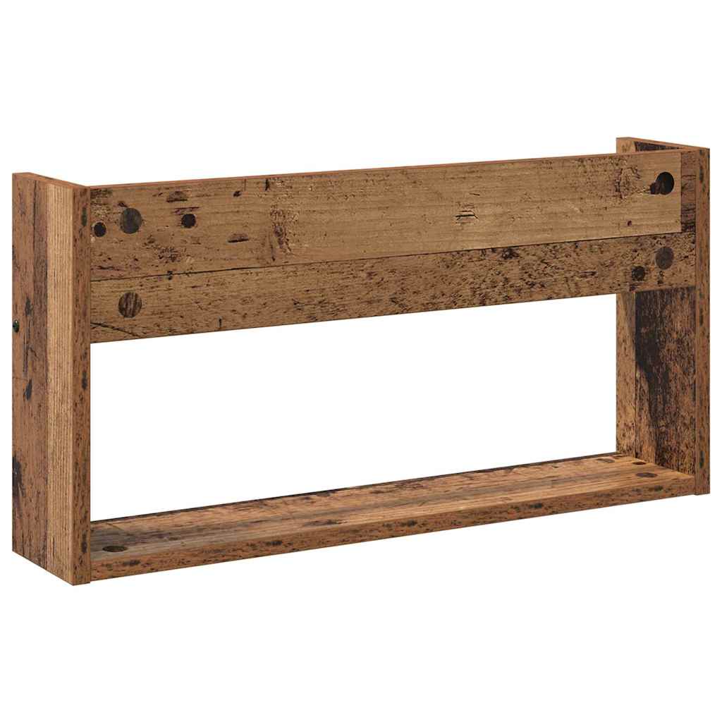 Ράφι Περιοδικών με ράφι 2 pcs Παλιό ξύλο 60 x 12 x 30 εκ