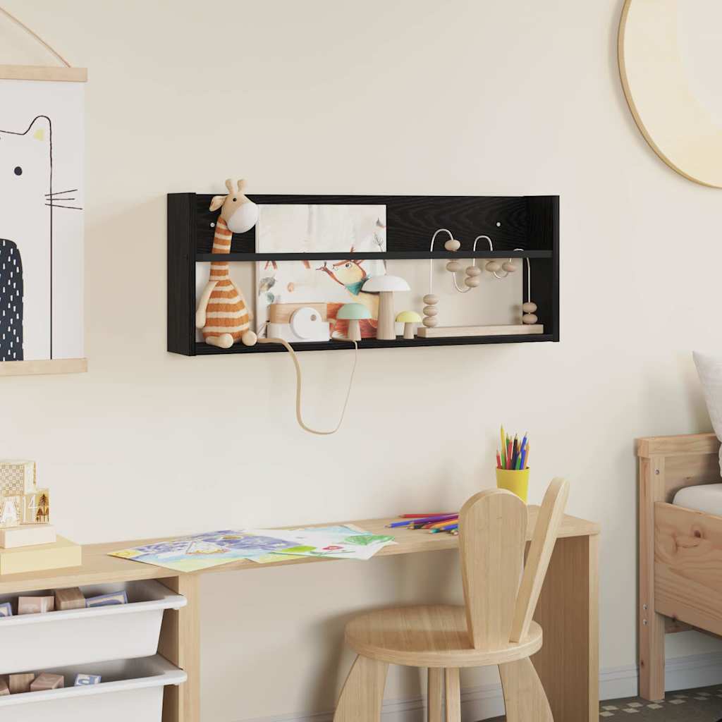 Ράφι Περιοδικών Μαύρη Οξυά 80 x 12 x 30 εκ Επεξεργασμένο ξύλο