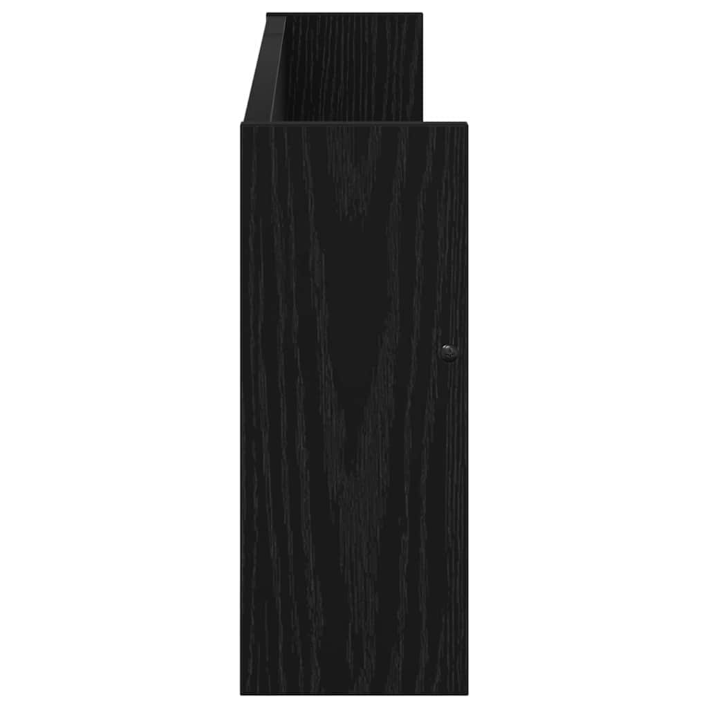 Ράφι Περιοδικών με ράφι 2 pcs Μαύρη Οξυά 80 x 12 x 30 εκ