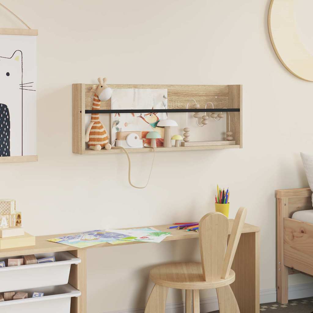 Ράφι Περιοδικών Δρύς Sonoma 80 x 12 x 30 εκ Επεξεργασμένο ξύλο