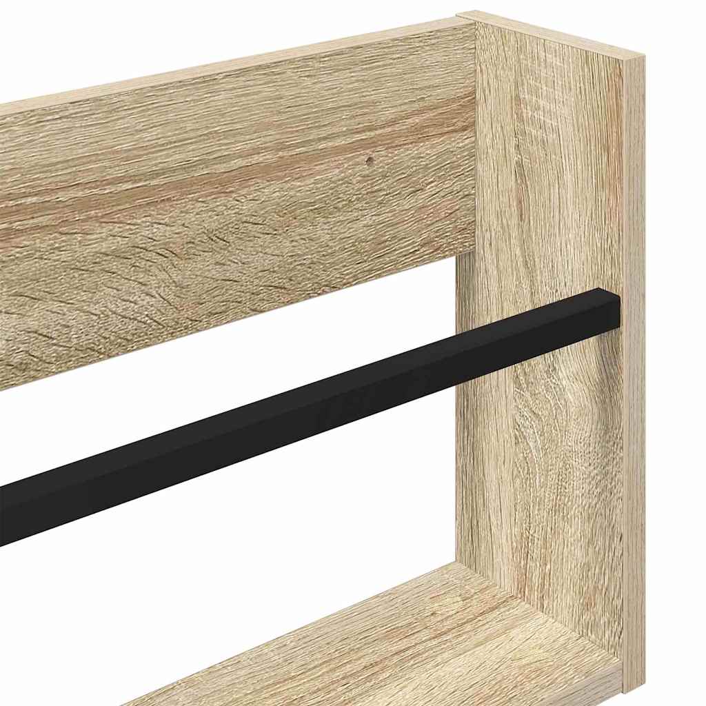 Ράφι Περιοδικών με ράφι 2 pcs Δρύς Sonoma 80 x 12 x 30 εκ