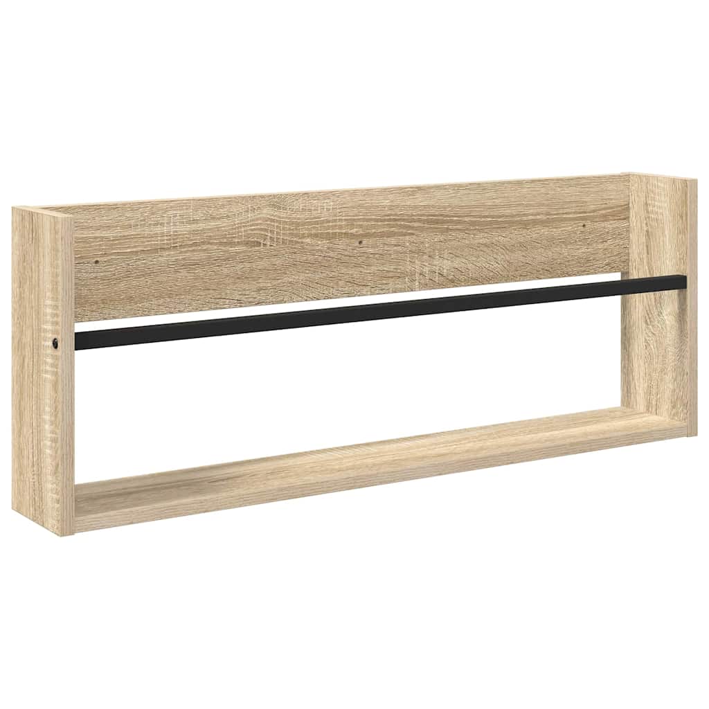 Ράφι Περιοδικών με ράφι 2 pcs Δρύς Sonoma 80 x 12 x 30 εκ