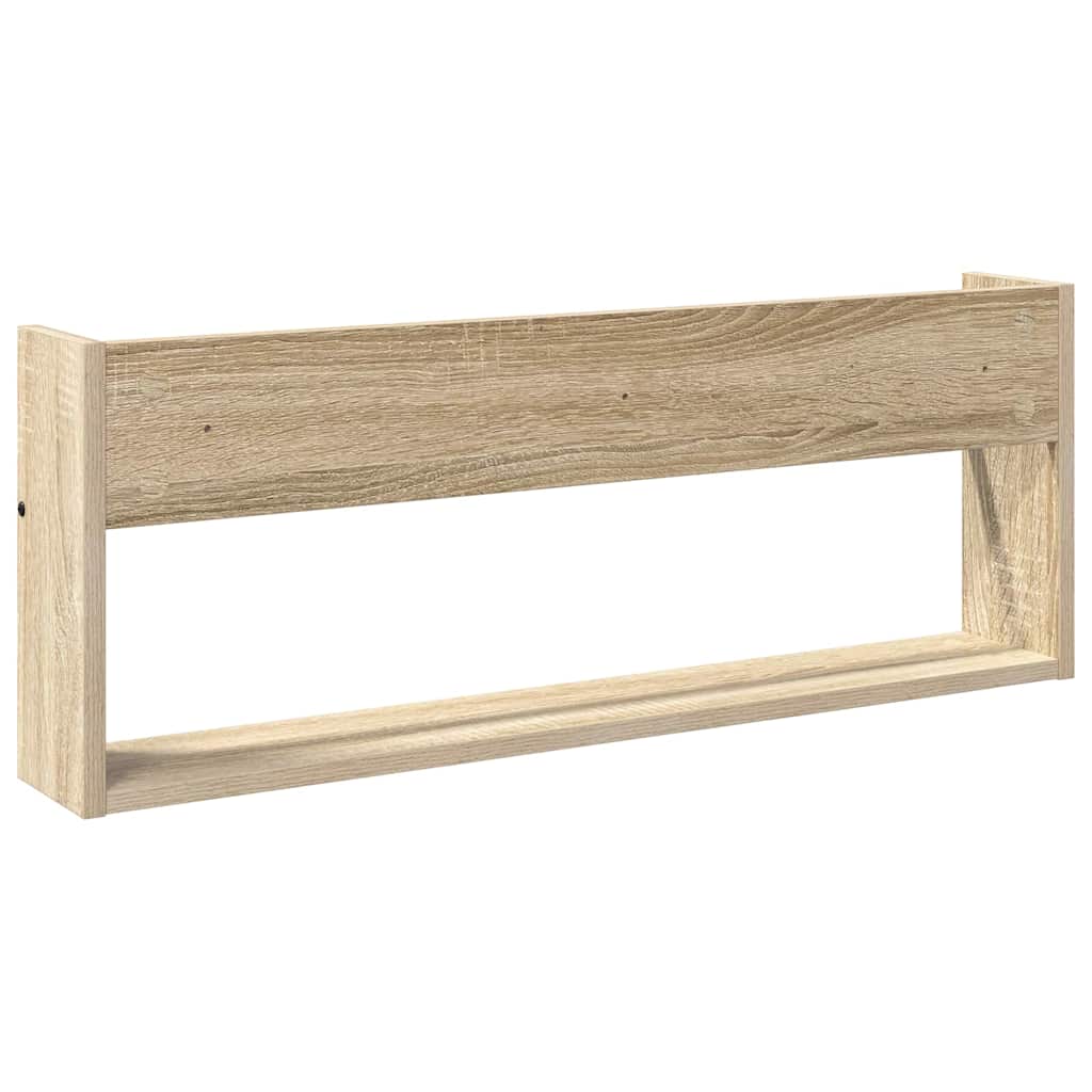 Ράφι Περιοδικών με ράφι 2 pcs Δρύς Sonoma 80 x 12 x 30 εκ
